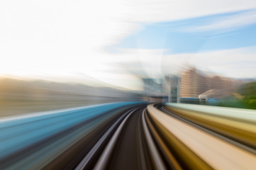 Speed motion in urban highway road tunnel