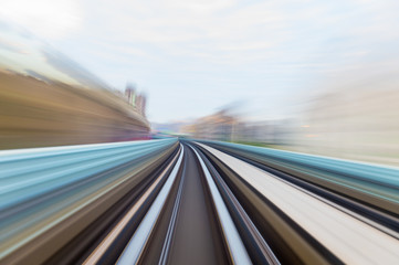 Speed motion in urban highway road tunnel