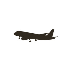 Airplane icon vector on white background
