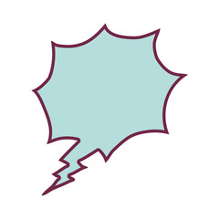 silhouette callout scream for dialogue background blue vector illustration