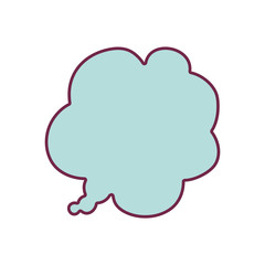 silhouette cloud callout background blue vector illustration