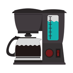 coffee maker with glass jar vector illustration