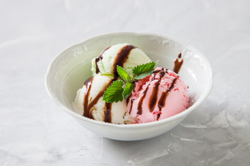 ice cream in a bowl