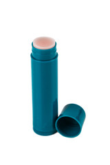 Chapped lips moisturizer stick isolated on white background