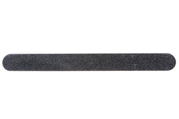Large black emery board isolated on white background