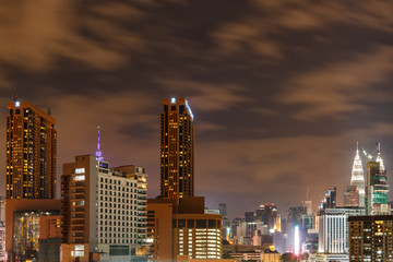 Fototapeta na wymiar Night sky over city Kuala Lumpur 