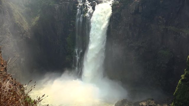 Victoria Falls in Zimbabwe as detailed 4K UHD footage