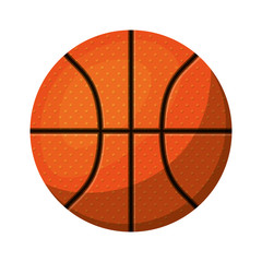 silhouette color with basketball ball to front vector illustration