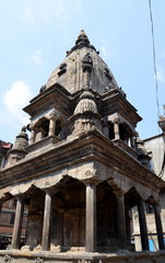 Fototapeta na wymiar Ancient hindu temple in Patan (Lalitpur) near Kathmandu, Nepal