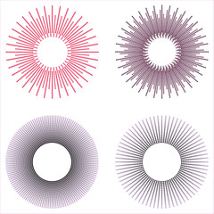 Set of circle backgrounds. Vector abstract backgrounds.