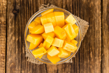 Portion of Kaki fruits