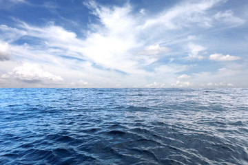 Fototapeta na wymiar Sea wave and blue sky background.