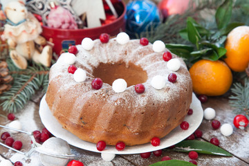Cake. Christmas still life.