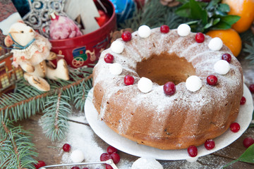 Cake. Christmas still life.