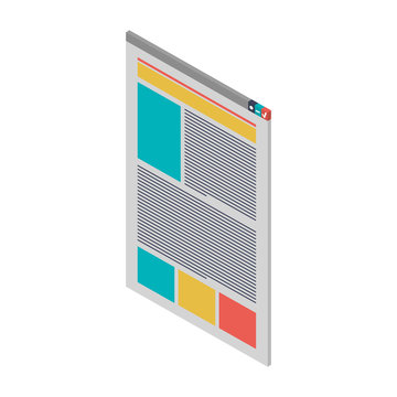 window with rows and columns vector illustration
