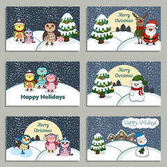 Christmas and new year greeting card