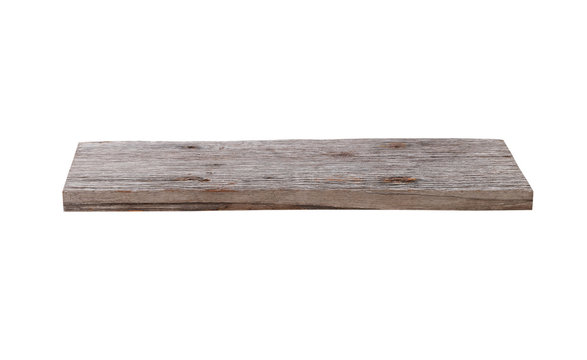Fototapeta Old plank wood isolated on white background.