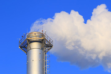 Pipe industrial boiler closeup