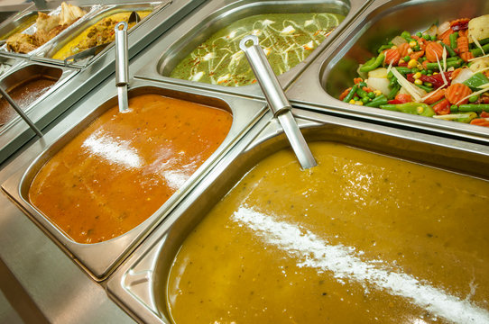 Indian food buffet all you can eat with choice of vegetarian food
