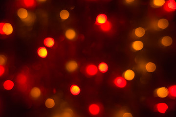 defocused red bokeh lights