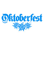 Fototapeta na wymiar Oktoberfest, edelweiss, flower, bavaria, party, celebrate, text, shirt, cool, design