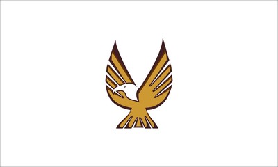 Elements of the concept logo eagles' wings to fly colorful as letters and initials in 3D logo and a logo or a color flat-panel