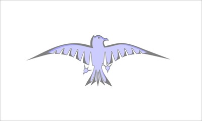 Elements of the concept logo eagles' wings to fly colorful as letters and initials in 3D logo and a logo or a color flat-panel