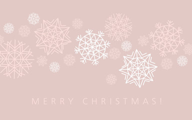 snowflake winter background in gentle feminine style. Vector ill