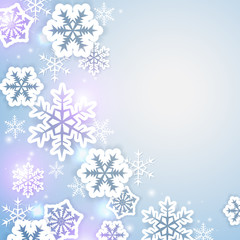 Christmas background with snowflakes