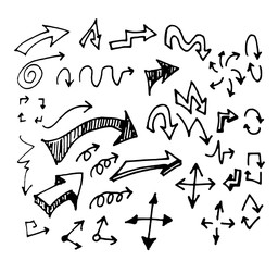 Vector hand drawn arrows set eps10