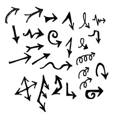 Vector hand drawn arrows set eps10
