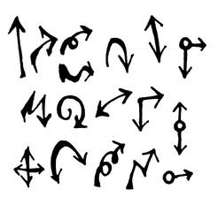 Vector hand drawn arrows set eps10