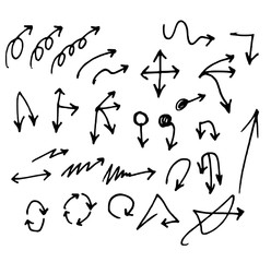 Vector hand drawn arrows set eps10