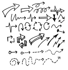 Vector hand drawn arrows set eps10