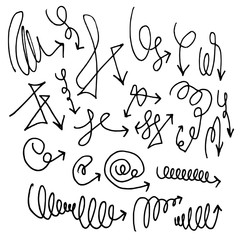 Vector hand drawn arrows set eps10