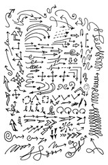 Vector hand drawn arrows set eps10