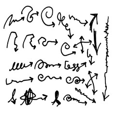 Vector hand drawn arrows set eps10