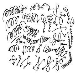 Vector hand drawn arrows set eps10