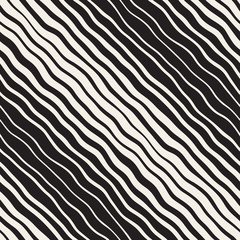 Vector Seamless Hand Drawn Diagonal Lines Pattern