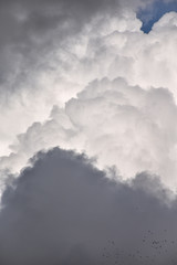 Layers of stormy clouds unfolding