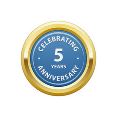 Celebrating anniversary 5 years badge 