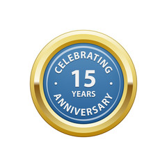 Celebrating anniversary 15 years badge  