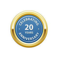 Celebrating anniversary 20 years badge