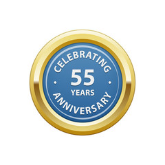 Celebrating anniversary 55 years badge 