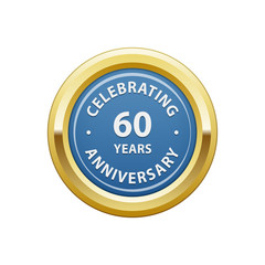 Celebrating anniversary 60 years badge  