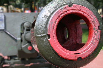 Military weapons. The barrel сannon