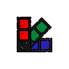 Polygraphy flat icon