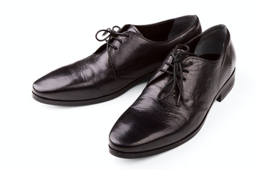 Black LEATHER MAN'S SHOES