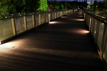 Obraz premium 公園散歩道ライトアップ