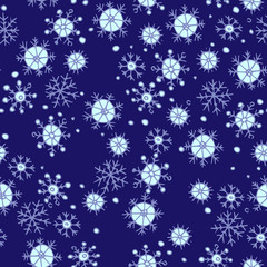 Fototapeta na wymiar snowflake seamless pattern